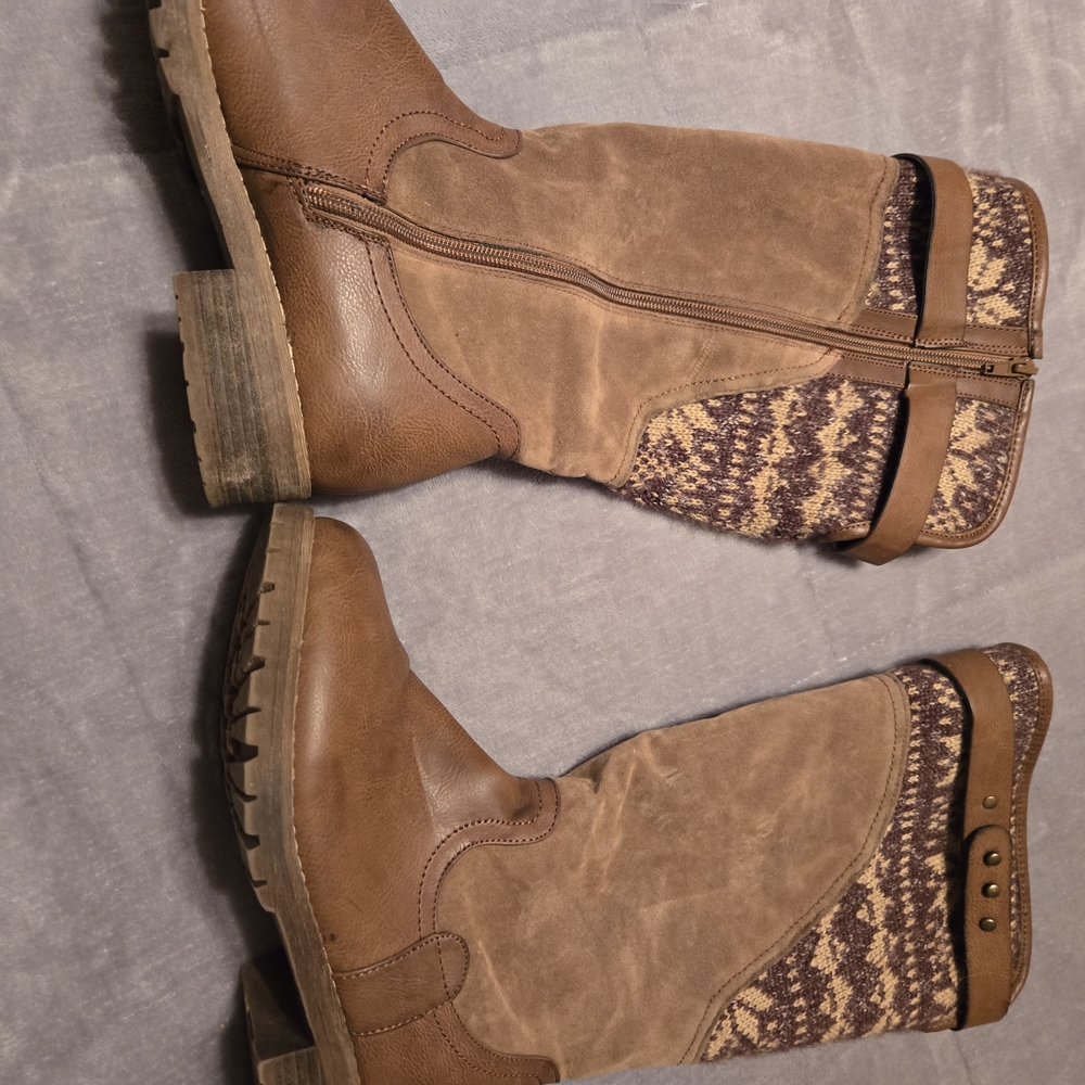 Muk Luks Brown and Tan Winter Boots